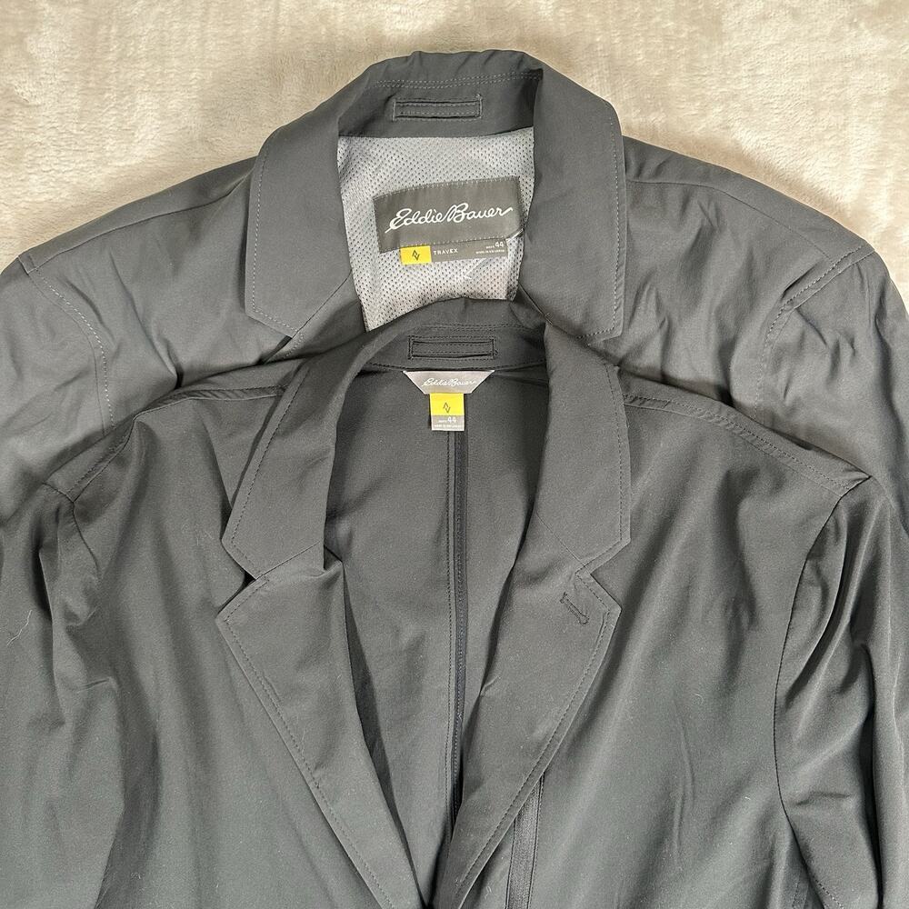 Lot Of 2 Eddie Bauer Mens First Ascent Travex Voyager Blazer Jacket Size 44 Gray
